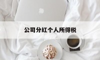 公司分红个人所得税(公司分红个人所得税怎么避税)